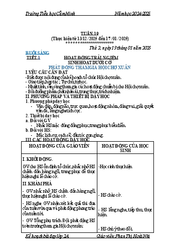 Kế hoạch bài dạy Lớp 2 - Tuần 19 - Năm học 2024-2025 - Phan Thị Hoài Nhi