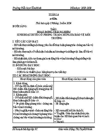 Kế hoạch bài dạy Lớp 3 - Tuần 24 - Năm học 2023-2024 - Đặng Thị Tuyết Nhiên