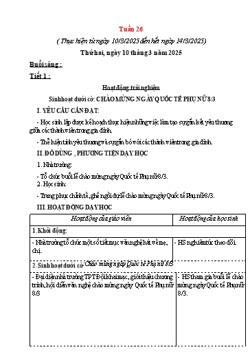 Kế hoạch bài dạy Lớp 4 - Tuần 26 - Năm học 2024-2025 - Phan Thị Thu Thảo