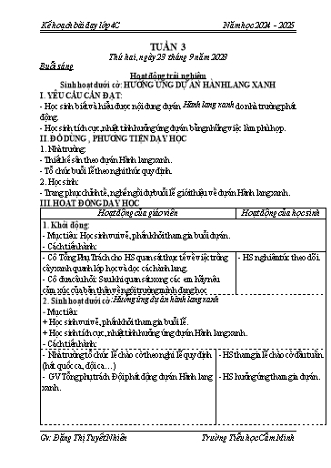 Kế hoạch bài dạy Lớp 4 - Tuần 3 - Năm học 2024-2025 - Đặng Thị Tuyết Nhiên